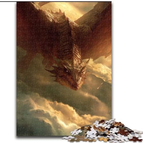 Puzzle 1000 Teile für Teenager Fantasy-Drache, für Kinder ab 14 Jahren, Lernspiel, Herausforderung, Spielzeug, Geschenk zum Geburtstag (Größe 50x75cm) von NBDSOYEWO