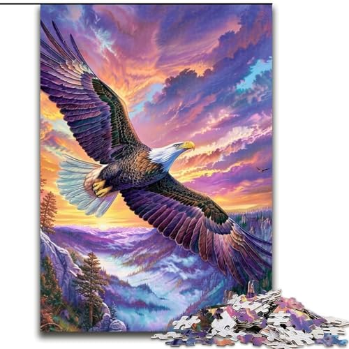Puzzle 1000 Teile für Teenager Fliegender Adler, Spielzeug-Intellektuelles Spiel zur Stärkung der Liebe zwischen Paaren, für Kinder ab 14 Jahren (Größe 26x38cm) von NBDSOYEWO
