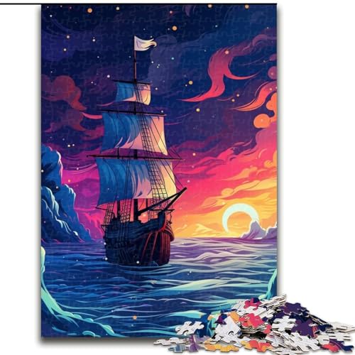 Puzzle für Erwachsene, 1000 Bunte Schiffe, anspruchsvolles Denkspiel für Teenager, perfekt als Heimdekoration oder Geschenk (Größe: 26x38cm) von NBDSOYEWO