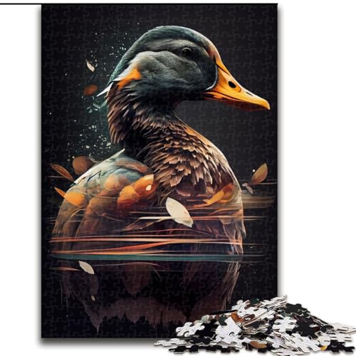 Puzzle für Erwachsene, 1000 Enten-Exposure-Kunst, Familienspiel zum Stressabbau, schwierige Herausforderung, stärkt die Liebe zwischen Paaren (Größe 26x38cm) von NBDSOYEWO