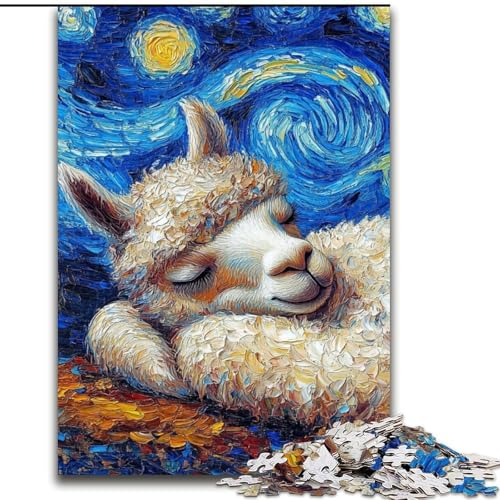 Puzzle für Erwachsene, 1000 Teile, Alpaka-Nachthimmel, aus Holz, Kinder ab 14 Jahren, 50x75cm, spannende Aktivität für den Familienspieleabend Puzzle für Erwachsene, 1000 Teile, Alpaka-Nachthimmel, aus Holz, Kinder ab 14 Jahren, 50x75cm, spannende Aktivität für den Familienspieleabend von NBDSOYEWO