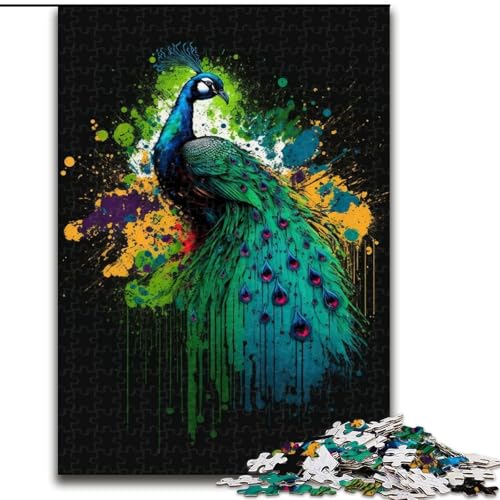 Puzzle für Erwachsene, 1000 Teile, Aquarell-Pfau, aus Holz, Kinder ab 14 Jahren, 50x75cm, für Teenager und Familienspaß Puzzle für Erwachsene, 1000 Teile, Aquarell-Pfau, aus Holz, Kinder ab 14 Jahren, 50x75cm, für Teenager und Familienspaß von NBDSOYEWO