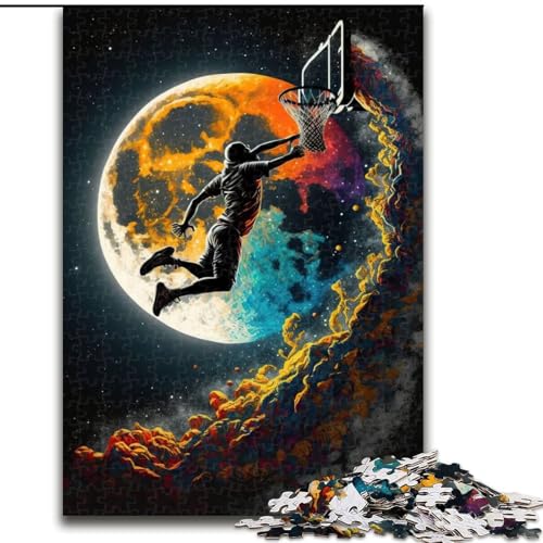 Puzzle für Erwachsene, 1000 Teile, Basketball-Sport, bunt, aus Holz, EIN tolles Geschenk für Familienspaß, 50x75cm, DIY-Dekoration, anspruchsvolle Puzzle für Erwachsene, 1000 Teile, Basketball-Sport, bunt, aus Holz, EIN tolles Geschenk für Familienspaß, 50x75cm, DIY-Dekoration, anspruchsvolle von NBDSOYEWO