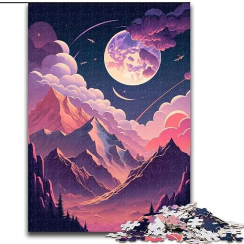 Puzzle für Erwachsene, 1000 Teile, Berglandschaft, anspruchsvolles Denkspiel für Teenager, perfekt als Heimdekoration oder Geschenk (Größe: 26x38cm) von NBDSOYEWO
