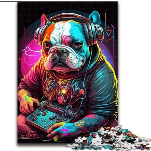 Puzzle für Erwachsene, 1000 Teile, Bulldogge, aus Holz, schwieriges Denkspiel für Teenager, 50x75cm, für Heimdekoration, Gehirntraining Puzzle für Erwachsene, 1000 Teile, Bulldogge, aus Holz, schwieriges Denkspiel für Teenager, 50x75cm, für Heimdekoration, Gehirntraining von NBDSOYEWO