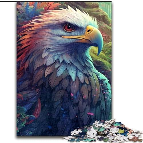 Puzzle für Erwachsene, 1000 Teile, Bunte Adler, anspruchsvolles Denkspiel für Teenager, perfekt als Heimdekoration oder Geschenk (Größe: 26x38cm) von NBDSOYEWO