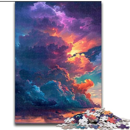 Puzzle für Erwachsene, 1000 Teile, Bunte Wolken, anspruchsvolles Denkspiel für Teenager, perfekt als Heimdekoration oder Geschenk (Größe: 26x38cm) von NBDSOYEWO