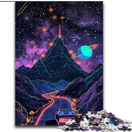 Puzzle für Erwachsene, 1000 Teile, Cosmic Mountains Road, aus Holz, Kinder ab 14 Jahren, 50x75cm, für Teenager und Familienspaß Puzzle für Erwachsene, 1000 Teile, Cosmic Mountains Road, aus Holz, Kinder ab 14 Jahren, 50x75cm, für Teenager und Familienspaß von NBDSOYEWO