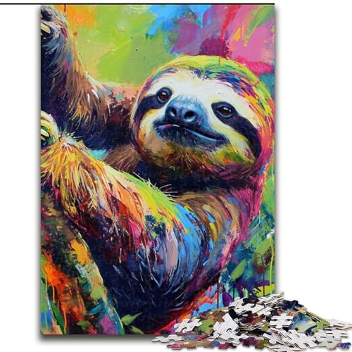 Puzzle für Erwachsene, 1000 Teile, Dschungel-Faultier-Puzzle, Familienaktivitätsspiel für Teenager, anspruchsvolles Denkspiel, 50x75cm Puzzle für Erwachsene, 1000 Teile, Dschungel-Faultier-Puzzle, Familienaktivitätsspiel für Teenager, anspruchsvolles Denkspiel, 50x75cm von NBDSOYEWO