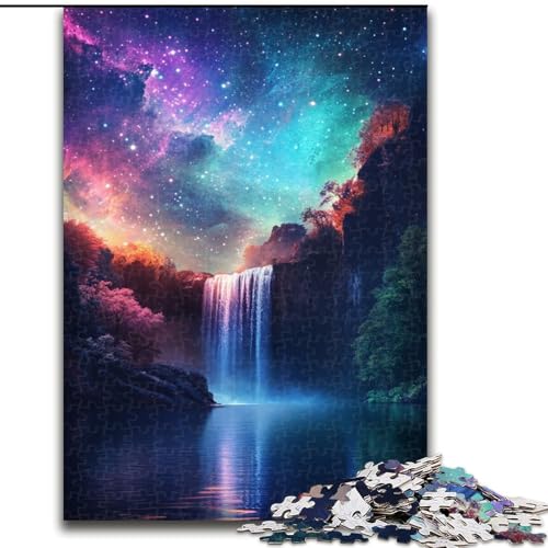 Puzzle für Erwachsene, 1000 Teile, Galaxie-Wasserfall, aus Holz, Kinder ab 14 Jahren, 50x75cm, für Teenager und Familienspaß Puzzle für Erwachsene, 1000 Teile, Galaxie-Wasserfall, aus Holz, Kinder ab 14 Jahren, 50x75cm, für Teenager und Familienspaß von NBDSOYEWO