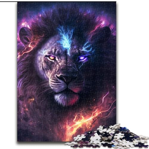Puzzle für Erwachsene, 1000 Teile, Galaxy Storm Lion, für 14+, für Familienspaß und Spieleabende, Künstlersammlung, Bildende Kunst (Größe 26x38cm) von NBDSOYEWO