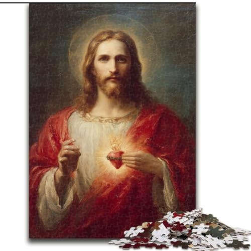 Puzzle für Erwachsene, 1000 Teile, Jesus-Kunst, für 14+, für Familienspaß und Spieleabende, Künstlersammlung, Bildende Kunst (Größe 26x38cm) von NBDSOYEWO