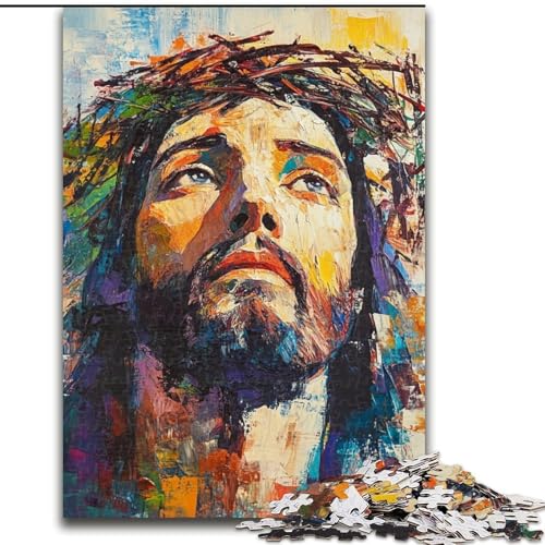 Puzzle für Erwachsene, 1000 Teile, Jesus-Puzzle, Familienaktivitätsspiel für Teenager, anspruchsvolles Denkspiel, 50x75cm Puzzle für Erwachsene, 1000 Teile, Jesus-Puzzle, Familienaktivitätsspiel für Teenager, anspruchsvolles Denkspiel, 50x75cm von NBDSOYEWO
