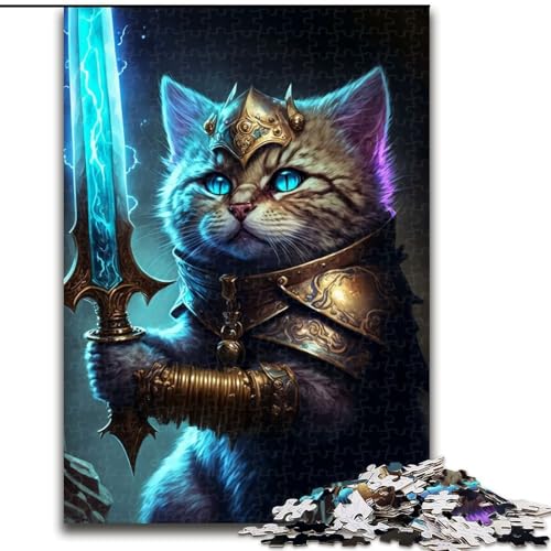 Puzzle für Erwachsene, 1000 Teile, Katze hält den ersten Mythos, Quizspiel, Wanddekoration, einzigartige Geburtstags (Größe 26x38cm) von NBDSOYEWO
