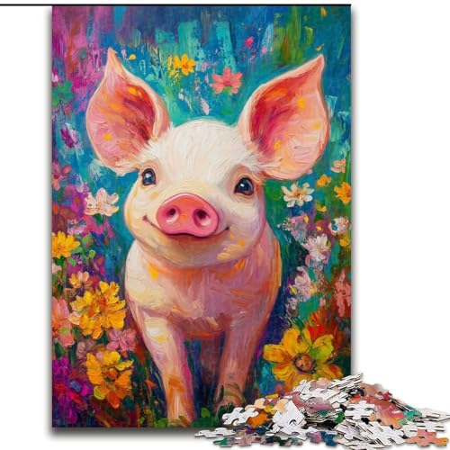 Puzzle für Erwachsene, 1000 Teile, Ölgemälde-Puzzle mit Ferkeln, anspruchsvolles Denkspiel, Familienaktivität, Heimdekoration, 50x75cm Puzzle für Erwachsene, 1000 Teile, Ölgemälde-Puzzle mit Ferkeln, anspruchsvolles Denkspiel, Familienaktivität, Heimdekoration, 50x75cm von NBDSOYEWO