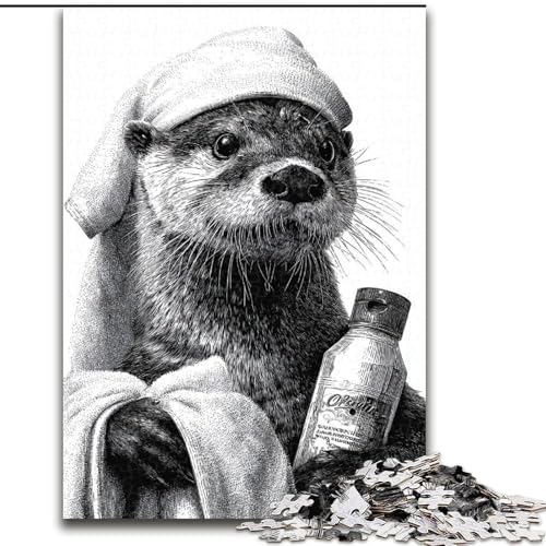 Puzzle für Erwachsene, 1000 Teile, Otter beim Baden, anspruchsvolles Denkspiel, Familienaktivität, Heimdekoration, 50x75cm Puzzle für Erwachsene, 1000 Teile, Otter beim Baden, anspruchsvolles Denkspiel, Familienaktivität, Heimdekoration, 50x75cm von NBDSOYEWO