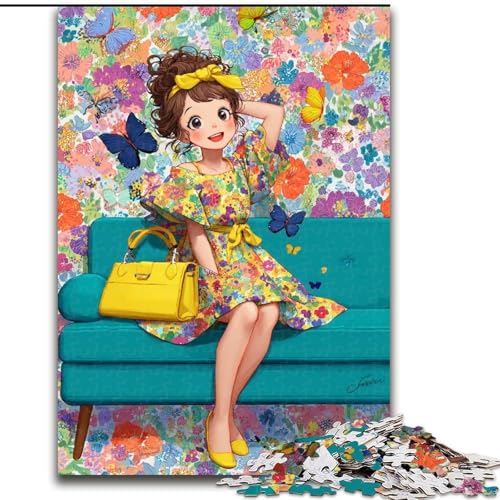 Puzzle für Erwachsene, 1000 Teile, Schmetterlingsmädchen-Puzzle, anspruchsvolles Denkspiel, Familienaktivität, Heimdekoration, 50x75cm Puzzle für Erwachsene, 1000 Teile, Schmetterlingsmädchen-Puzzle, anspruchsvolles Denkspiel, Familienaktivität, Heimdekoration, 50x75cm von NBDSOYEWO