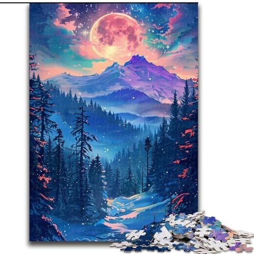 Puzzle für Erwachsene, 1000 Teile, Schneeberge bei Nacht, aus Holz, Kinder ab 14 Jahren, 50x75cm, spannende Aktivität für den Familienspieleabend Puzzle für Erwachsene, 1000 Teile, Schneeberge bei Nacht, aus Holz, Kinder ab 14 Jahren, 50x75cm, spannende Aktivität für den Familienspieleabend von NBDSOYEWO