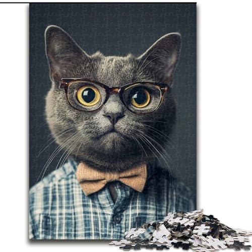 Puzzle für Erwachsene, 1000 Teile, Schwarze Katze, entspannendes intellektuelles Lernspielzeug, Geburtstagsgeschenk, Geschenke (Größe 50x75cm) von NBDSOYEWO