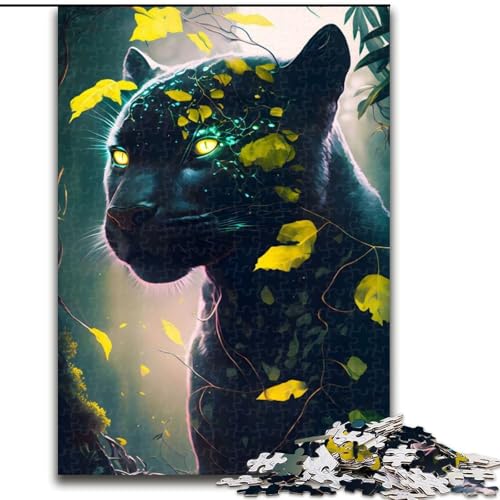 Puzzle für Erwachsene, 1000 Teile, Schwarzer Panther, Tier, für und ab 14 Jahren, pädagogisches Lernspielzeug, Familienspiele, Geburtstagsgeschenk (Größe 50x75cm) von NBDSOYEWO
