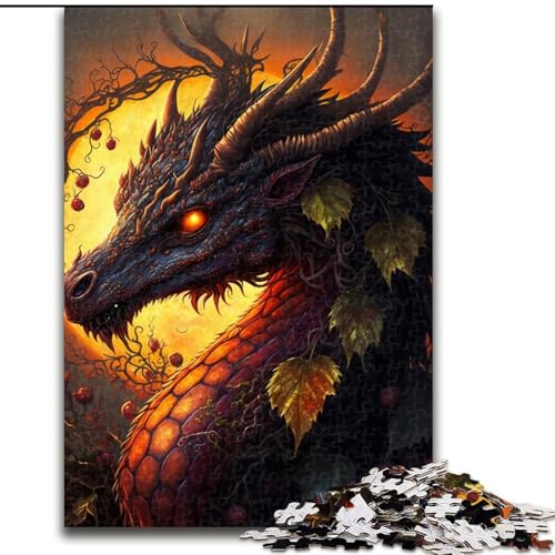 Puzzle für Erwachsene, 1000 Teile, Sonnendrache-Puzzle für Jugendliche, Familien-Lernspiele, Heimdekoration, Geschenk (Größe: 26x38cm) von NBDSOYEWO
