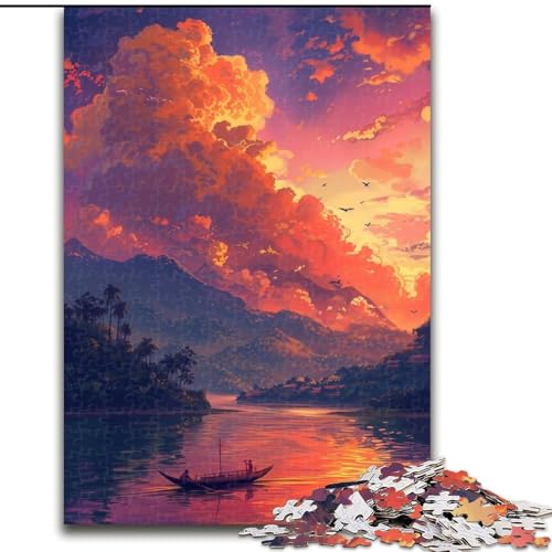 Puzzle für Erwachsene, 1000 Teile, Sonnenuntergangswolken, aus Holz, Kinder ab 14 Jahren, 50x75cm, spannende Aktivität für den Spieleabend mit der Familie Puzzle für Erwachsene, 1000 Teile, Sonnenuntergangswolken, aus Holz, Kinder ab 14 Jahren, 50x75cm, spannende Aktivität für den Spieleabend mit der Familie von NBDSOYEWO