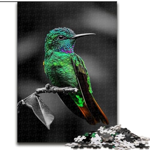 Puzzle für Erwachsene, 1000 Teile, Tier-Kolibri, für 14+, für Familienspaß und Spieleabende, Künstlersammlung, Bildende Kunst (Größe 26x38cm) von NBDSOYEWO