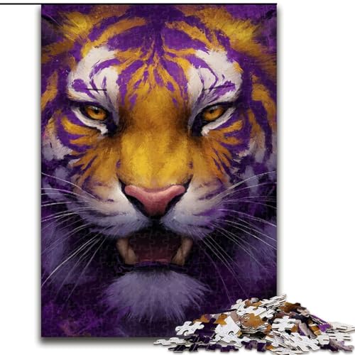 Puzzle für Erwachsene, 1000 Teile, Tiger-Puzzle, anspruchsvolles Denkspiel für Teenager, Spaß für den Familienspielabend, 50x75cm Puzzle für Erwachsene, 1000 Teile, Tiger-Puzzle, anspruchsvolles Denkspiel für Teenager, Spaß für den Familienspielabend, 50x75cm von NBDSOYEWO