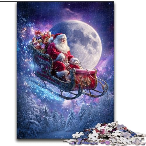 Puzzle für Erwachsene, 1000 Teile, Weihnachtsmann-Puzzle, anspruchsvolles Denkspiel, Familienaktivität, Heimdekoration, 50x75cm Puzzle für Erwachsene, 1000 Teile, Weihnachtsmann-Puzzle, anspruchsvolles Denkspiel, Familienaktivität, Heimdekoration, 50x75cm von NBDSOYEWO