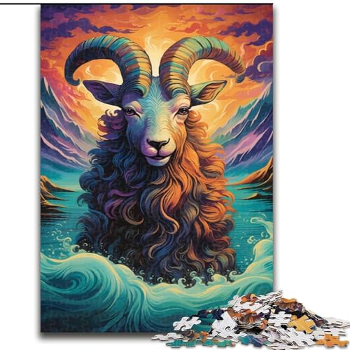 Puzzle für Erwachsene, 1000 Teile, Ziege in der Meereswelle, aus Holz, EIN tolles Geschenk für Familienspaß, 50x75cm, DIY-Dekoration, anspruchsvolle Puzzle für Erwachsene, 1000 Teile, Ziege in der Meereswelle, aus Holz, EIN tolles Geschenk für Familienspaß, 50x75cm, DIY-Dekoration, anspruchsvolle von NBDSOYEWO
