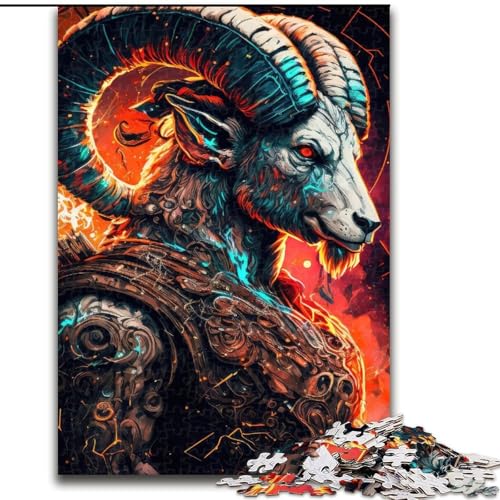 Puzzle für Erwachsene, 1000 Teile, Ziegenkrieger, aus Holz, Kinder ab 14 Jahren, 50x75cm, für Teenager und Familienspaß Puzzle für Erwachsene, 1000 Teile, Ziegenkrieger, aus Holz, Kinder ab 14 Jahren, 50x75cm, für Teenager und Familienspaß von NBDSOYEWO
