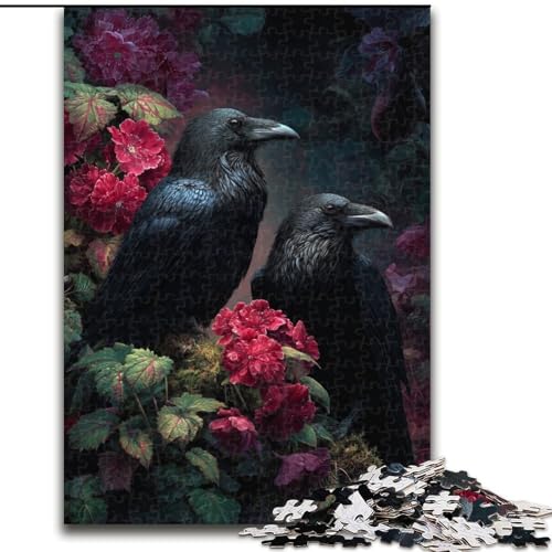 Puzzle für Erwachsene, 1000 Teile, Zwei Krähen, Quizspiel, Wanddekoration, einzigartige Geburtstags (Größe 50x75cm) von NBDSOYEWO