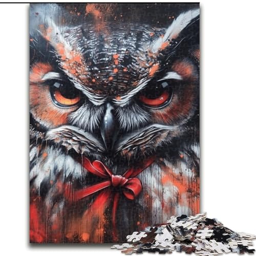 Puzzle für Erwachsene, 1000 Teile, geheimnisvolle Eule, dekomprimierendes intellektuelles Lernspielzeug, Geburtstagsgeschenk, Geschenke (Größe 50x75cm) von NBDSOYEWO
