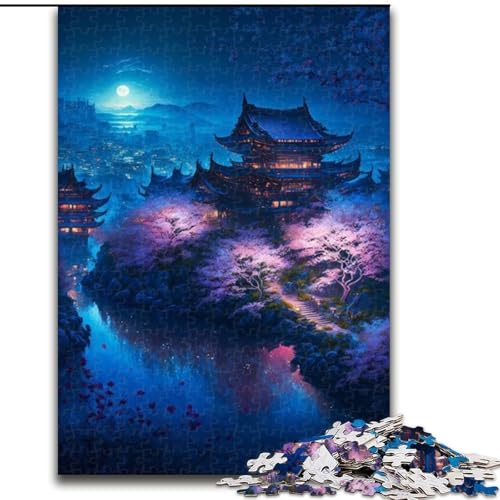 Puzzle für Erwachsene, 1000 Teile, japanische Tempel, aus Holz, EIN tolles Geschenk für Familienspaß, 50x75cm, DIY-Dekoration, anspruchsvolle von NBDSOYEWO
