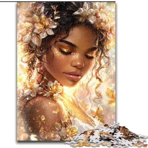 Puzzle für Erwachsene, 1000 Teile, schöne Frau, Quizspiel, Wanddekoration, einzigartige Geburtstags (Größe 26x38cm) von NBDSOYEWO