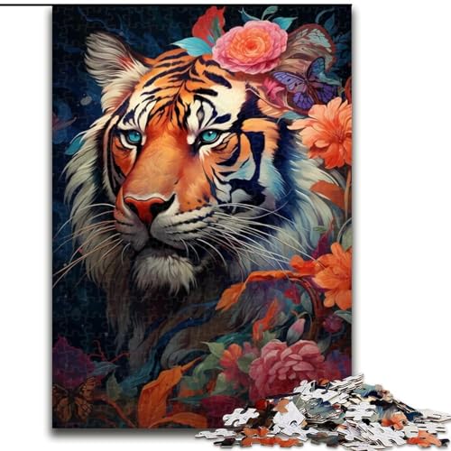 Puzzle für Erwachsene, 1000 Teile, schönes Tiger-Puzzle für Teenager, Familien-Lernspiele, Heimdekoration, Geschenk (Größe: 26x38cm) von NBDSOYEWO
