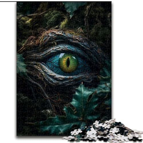 Puzzle für Erwachsene, 1000 Teile, schwierig, Walddrachen, Smaragdauge, dekomprimierendes intellektuelles Lernspielzeug, Geburtstagsgeschenk, Geschenke (Größe 50x75cm) von NBDSOYEWO