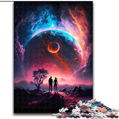 Puzzle für Erwachsene, 1000 Teile, schwierig, kosmische Liebe, planetarisches, dekomprimierendes intellektuelles Lernspielzeug, Geburtstagsgeschenk, Geschenke (Größe 26x38cm) von NBDSOYEWO
