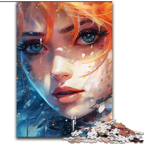 Puzzle für Erwachsene, 1000 Teile, schwierig, schönes Anime-Gemälde, Denksportaufgabe zur Wanddekoration, einzigartige Geburtstags 14-Jährige (Größe 50x75cm) von NBDSOYEWO