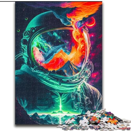 Puzzle für Erwachsene, 1000 Teile, schwieriger Astronaut im Weltraum, dekomprimierendes intellektuelles Lernspielzeug, Geburtstagsgeschenk, Geschenke (Größe 50x75cm) von NBDSOYEWO