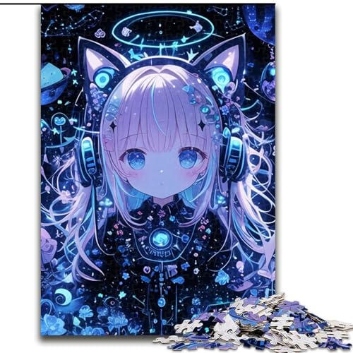 Puzzle für Erwachsene, 1000 Teile, schwieriges Japanisches Anime-Mädchen, dekomprimierendes intellektuelles Lernspielzeug, Geburtstagsgeschenk, Geschenke (Größe 50x75cm) von NBDSOYEWO
