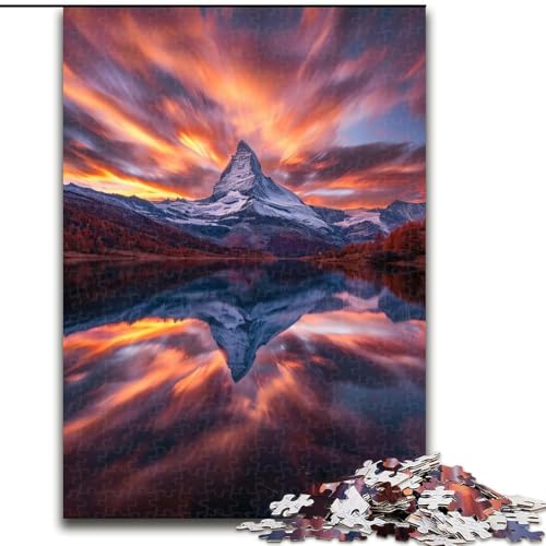 Puzzle für Erwachsene, 1000 Teile, wunderschöne Berge und Seen, entspannendes intellektuelles Lernspielzeug, Geburtstagsgeschenk, Geschenke (Größe 26x38cm) von NBDSOYEWO