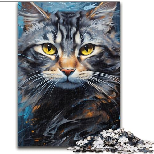 Puzzle für Erwachsene, 1000 Traumkatzen-Puzzle, anspruchsvolles Denkspiel für Teenager, perfekt als Heimdekoration oder Geschenk (Größe: 26x38cm) von NBDSOYEWO