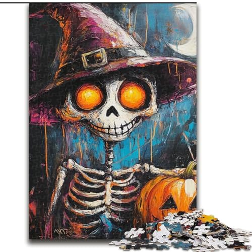 Puzzle für Erwachsene, 1000-teiliges Halloween-Skelett-Puzzle, Heimdekoration, Denksportspiel für Teenager und Familieninteraktion, 50x75cm Puzzle für Erwachsene, 1000-teiliges Halloween-Skelett-Puzzle, Heimdekoration, Denksportspiel für Teenager und Familieninteraktion, 50x75cm von NBDSOYEWO