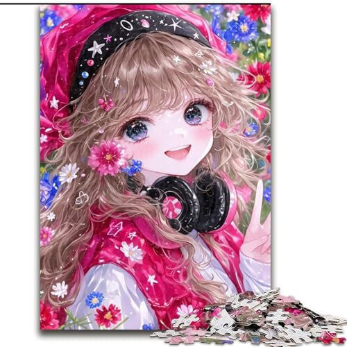 Puzzle für Erwachsene, 1000-teiliges Puzzle, Anime-Mädchen, Quizspiel, stärkt die Liebe zwischen Paaren, für Kinder ab 14 Jahren (Größe 26x38cm) von NBDSOYEWO