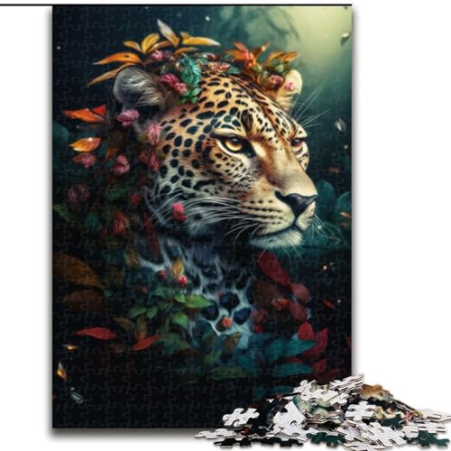 Puzzle für Erwachsene, 1000-teiliges Puzzle, Fantasy Magic Leopard, Quizspiel zur Stärkung der Liebe zwischen Paaren für Kinder ab 14 Jahren (Größe 26x38cm) von NBDSOYEWO