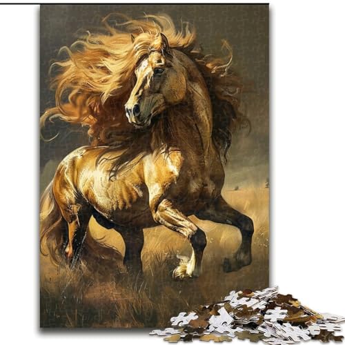 Puzzle für Erwachsene, 1000-teiliges Puzzle, Löwenpferd, Quizspiel, Wanddekoration, einzigartige Geburtstags (Größe 50x75cm) von NBDSOYEWO