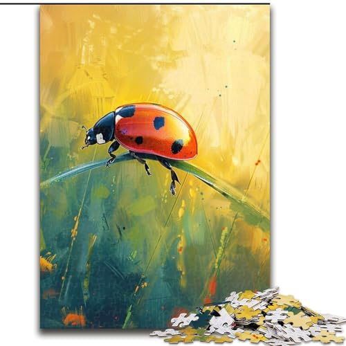 Puzzle für Erwachsene, 1000-teiliges Puzzle, Siebenpunkt-Marienkäfer, Quizspiel, Wanddekoration, einzigartige Geburtstags (Größe 26x38cm) von NBDSOYEWO