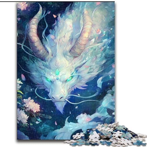Puzzle für Erwachsene, 1000-teiliges Puzzle, chinesischer Drache, Quizspiel, Wanddekoration, einzigartige Geburtstags (Größe 26x38cm) von NBDSOYEWO