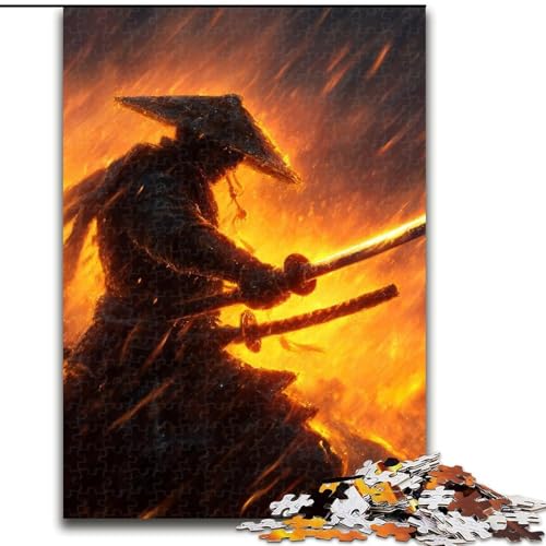 Puzzle für Erwachsene, 1000-teiliges Puzzle, japanischer Neon-Ninja, Quizspiel, Wanddekoration, einzigartige Geburtstags (Größe 26x38cm) von NBDSOYEWO